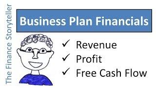 Free cash flow (and revenue and profit) in the business plan