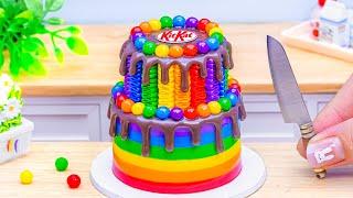 Amazing Kitkat Cake | Satisfying Miniature KitKat Rainbow Cake Decorating | Yummy Rainbow Cake