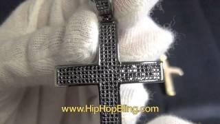 Bling Bling Micro Pave Cross Hip Hop Pendant CZ Iced Out