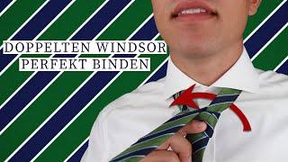 Doppelter Windsor Krawattenknoten: Ganz einfach!