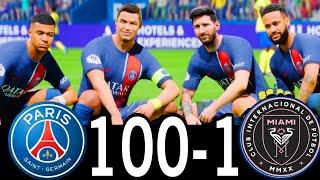 FC 24- MESSI RONALDO NEYMAR & MBAPPE | ALL STARS | PSG 100-1 AL NASSR #fc25