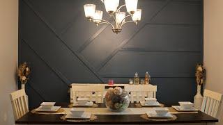 Dining Room Makeover: From Drab to Fab!  | Stunning Renovation Reveal  #accentwall #howto