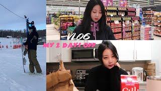 Vlog 卡车司机的双休日 极限48小时 What I do on my days off｜Snowboarding｜Grocery shopping