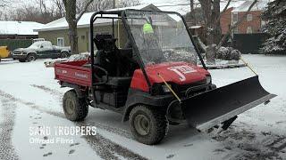 Kawasaki Mule Home made Snow Plow Test #1