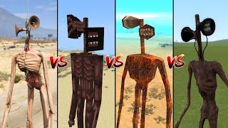 GTA 5 Siren Head vs Minecraft Siren Head vs GTA SA Siren Head vs Garry's Mod - WHO IS BEST?