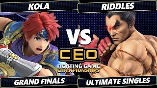 CEO 2024 GRAND FINALS - Kola (Roy) Vs. Riddles (Kazuya) Smash Ultimate - SSBU