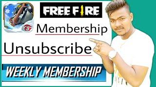 how to unsubscribe membership in free fire | free fire mein weekly membership cancel kaise kare