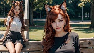 [AI Art] Beautiful Vixens | Fox ears inspirations #1 | AI Lookbook
