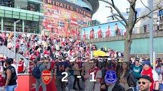 Arsenal vs Everton | Football Fans Leaving Emirates Stadium | Premier League | 19th May 2024, 4K