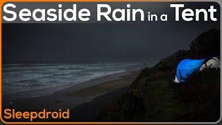 ► Rain in a Tent by the Ocean ~Rainstorm and Ocean Wave Sounds for Sleeping, 10 hours (lluvia)