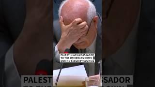 Palestinian ambassador to the UN breaks down when describing children’s suffering | AFP #shorts