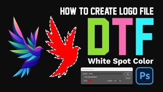 How to Setting DTF logo print file add White Spot Color Channel