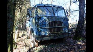 Gli ADDORMENTATI  nel BOSCO ... vecchi camion italiani