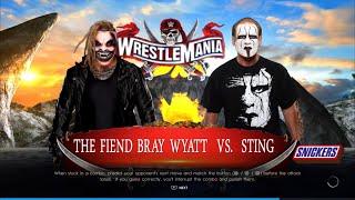 WWE 2K22 Gameplay The Fiend Bray Wyatt vs Sting WrestleMania 37