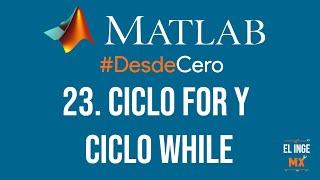 Ciclos FOR y WHILE - Curso Básico de MATLAB #DesdeCero