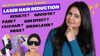 Reality of LASER HAIR REMOVAL | Update after 9 Sessions | Growth? Pain? PCOS Hair? Price? Effect?