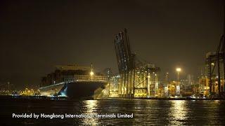 MOL TRIUMPH   Calls at Hongkong in her maiden voyage 20,000TEU