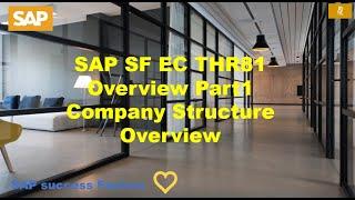 SAP Success Factors Employee central THR81 Part 1  Company overview