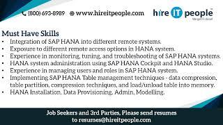 SAP Basis Administration Jobs | SAP Basis Admin Jobs |  Springdale, AR | Job ID: 35602 |