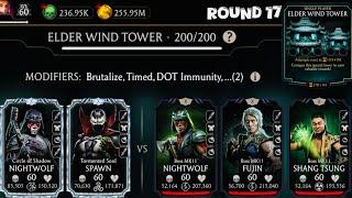 Elder Wind Tower Boss battle 200 & 170,190 Fight + Reward MK Mobile 2024 | Tormented Soul Spawn.