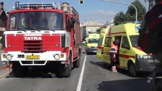 Vážná dopravní nehoda v Olomouci - Holice, 14.3.2016 střet nákladní vůz a dodávka - zásah hasiči