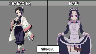 DEMON SLAYER CHARACTERS AS MAID || PlayNetCity