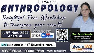 Anthropology Free Workshop | Insights to Transform Your UPSC Results! | Best Anthropologist |