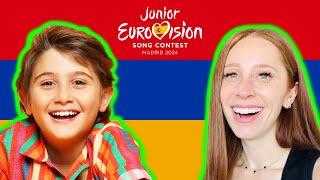 LET'S REACT TO ARMENIA'S SONG FOR JUNIOR EUROVISION 2024 - LEO "COSMIC FRIEND"