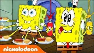 SpongeBob Cooking Krabby Patties for 20 Minutes  | Nickelodeon Cartoon Universe