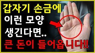 죽을때까지 돈이 계~속 들어오는 행운의 손금 4가지  꼭 확인하세요 