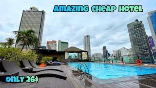 BEST AMAZING CHEAP HOTEL in Bangkok , Under 30$ Hotels Thailand , Big Room , Nice Pool , Nice Watch