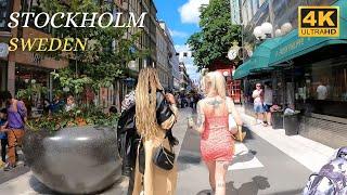 Stockholm - Sweden - July - Walking Tour - 4K