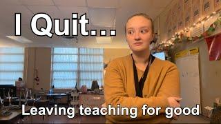 I Quit My Teaching Job Mid Year…