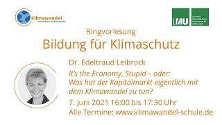 Ringvorlesung "Bildung für Klimaschutz" | Dr. Edeltraud Leibrock