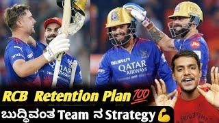 IPL 2025 RCB Retention plan analysis and prediction Kannada|IPL 2025 RCB's plan for auction