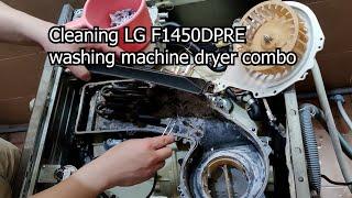 LG F1450DPRE washing machine and dryer combo cleaning steps