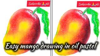 How to draw realistic Mango  Drawing#shorts #howtodraw #oilpastel #drawing