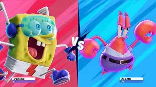 Nickelodeon All-Star Brawl 2 - SpongeBob and Mr. Krabs Interaction