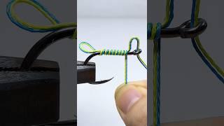 Fishing hook knot technique increases strength by 200% #fishing #fishhook #shorts
