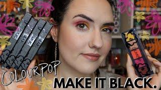 ColourPop Make It Black Collection | Swatches of Everything + Tutorial