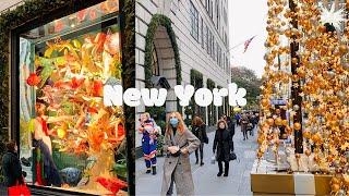 [4K]NYC WalkChristmas Windows & Lights 2021Macy’s, Bergdorf Goodman, 5th Ave | Nov 2021