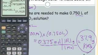 Calculating Molarity