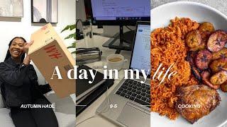 Days in my life in London | 9- 5 life, A/W try-on haul, cooking Nigerian jollof rice