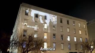 VoteVets Ad Featuring Ronald Reagan's Pointe du Hoc Speech Projected Onto The RNC