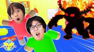 RYAN & DADDY SURVIVING EVIL DAYCARE! Let’s Play Roblox Daycare Story