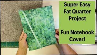 FREE PATTERN! Fat Quarter Friendly! Fun Composition Notebook Cover!
