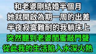 和老婆剛結婚半個月，她就開啟為期一周的出差，半夜寂寞難耐的我躺床上，突然聽到老婆閨蜜敲門聲，從此我的生活陷入水深火熱！【一濟說】#落日溫情#情感故事#花開富貴#深夜淺讀#深夜淺談#家庭矛盾#爽文