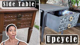 MID-CENTURY MODERN GLAM SIDE TABLE MAKEOVER | Eshi Jay