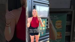 How do deaf people order at a drive thru?