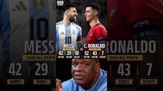 Messi and Ronaldo 2024 Stats #viralvideo #foryou #cr7 #cristianoronaldo #football #90minfootball